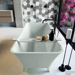 LUNDY Vrijstaand Bad 170x75cm Kleur Greey / Greey -Winkel Voor Badkamerdouchebenodigdheden lundy 4 00018