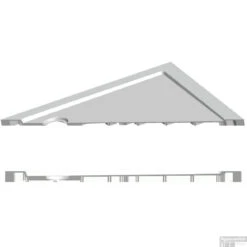 Luxe Douchebak SMC 1/4 Rond 90 X 90 X 4 Inbouw Wit -Winkel Voor Badkamerdouchebenodigdheden luxe douchebak smc kwartrond 90 x 90 x 4 cm wit doorsnede 1