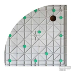 Luxe Douchebak SMC 1/4 Rond 90 X 90 X 4 Inbouw Wit -Winkel Voor Badkamerdouchebenodigdheden luxe douchebak smc kwartrond 90 x 90 x 4 cm wit onderzijde 1