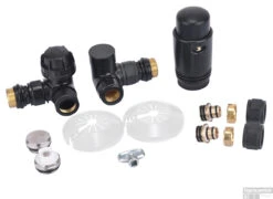 Luxe Thermostatische Radiator Aansluitset Riko Haaks Verkeerd Links Mat Zwart