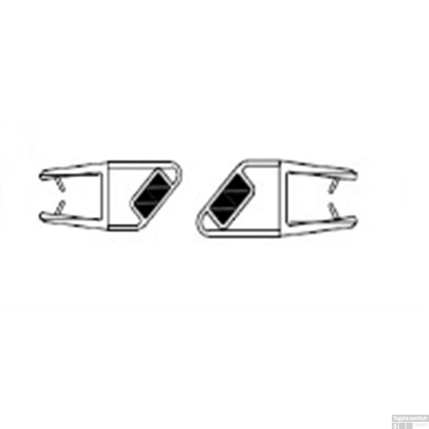 Magnetische Sluitstrip 205 Cm Voor 8 Mm Glaswand 2 Magnetische Sluitstrip 205 Cm Voor 8 Mm Glaswand - Afbeelding 2