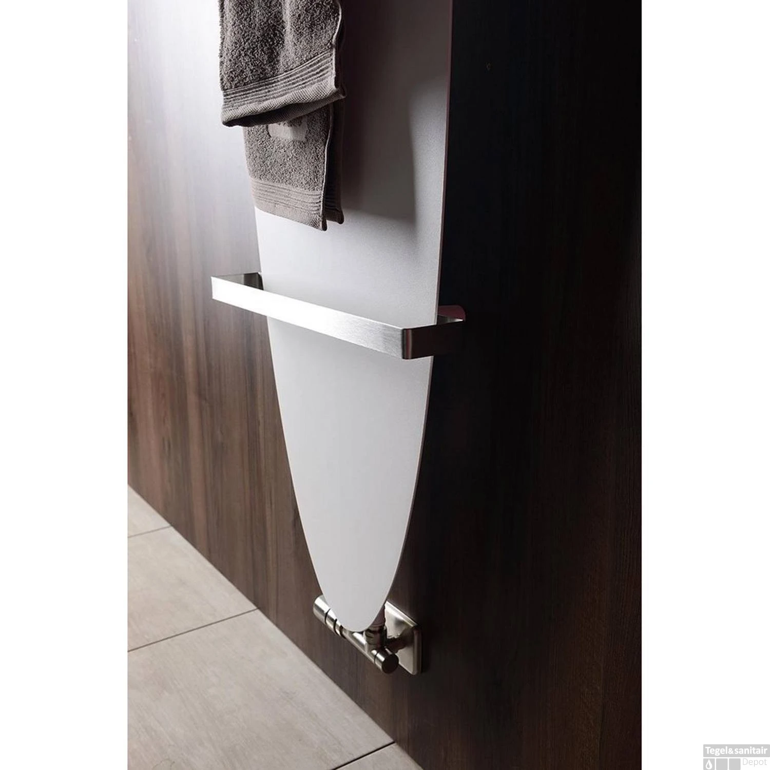 Handdoekhouder Tbv Radiatoren Sapho Tavola 47.5 Cm Geborsteld RVS - Afbeelding 3