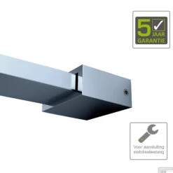 BWS Muurkoppeling Vierkant Tbv Stabilisatiestang Chroom