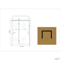 Nis Swingdeur Wiesbaden 80x200cm + Vast Paneel 8mm NANO Coating -Winkel Voor Badkamerdouchebenodigdheden nis swingdeur wiesbaden 80x200cm vast paneel 8mm nano coating tech