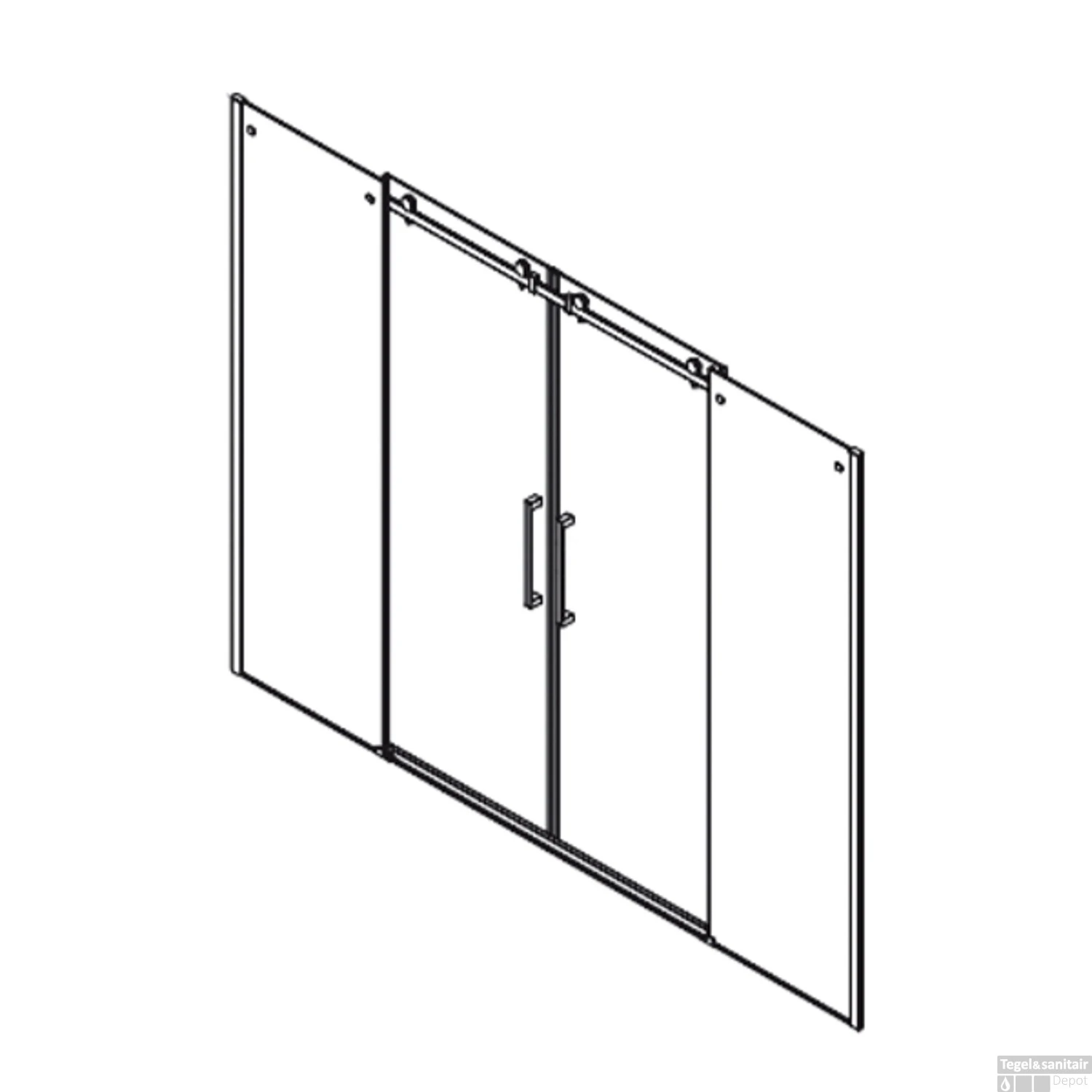 Nisdeur Boss & Wessing D&R Design 160x200cm 2 Roldeuren RVS 3 Nisdeur Boss & Wessing D&R Design 160x200cm 2 Roldeuren RVS - Afbeelding 3