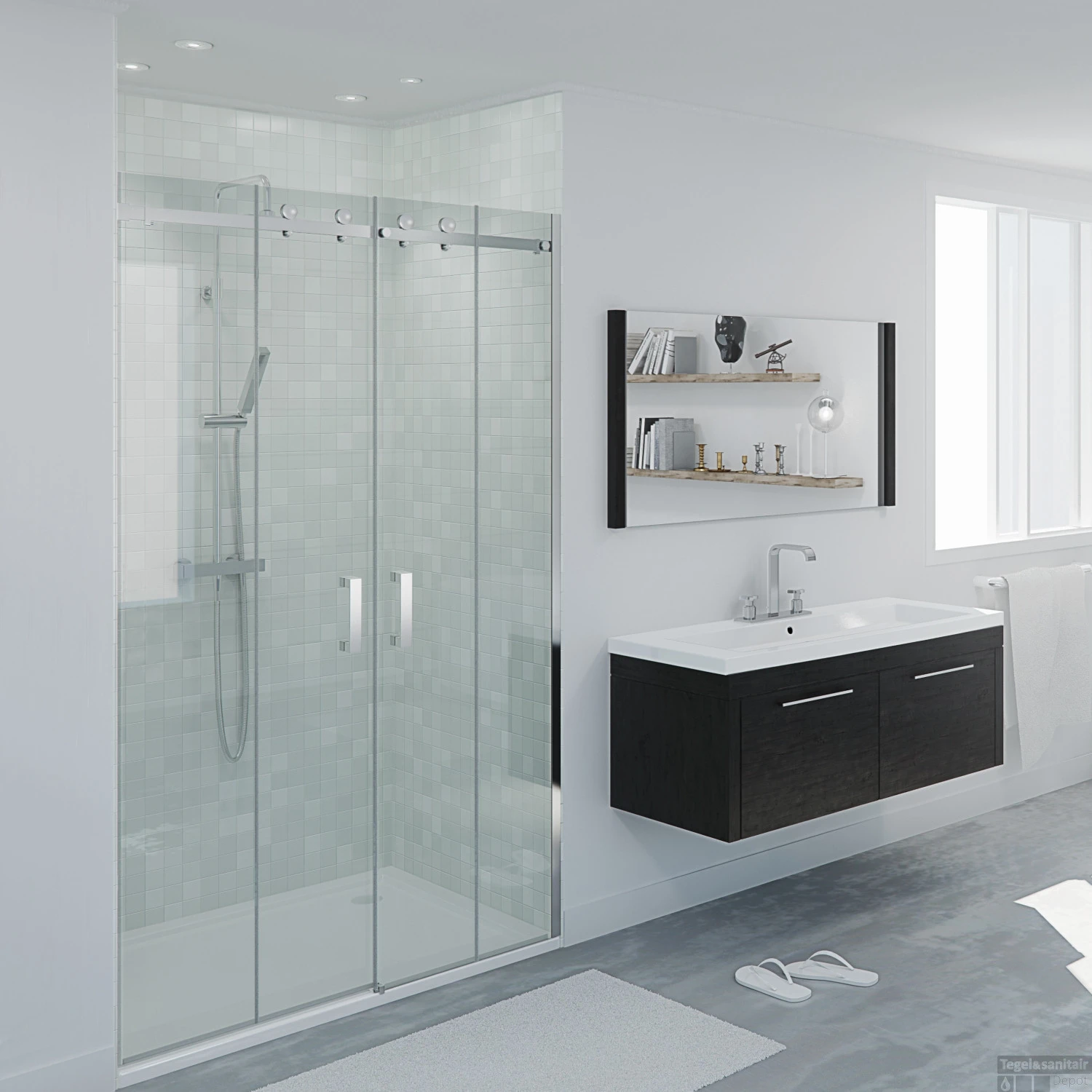 Nisdeur Boss & Wessing D&R Design 160x200cm 2 Roldeuren RVS 2 Nisdeur Boss & Wessing D&R Design 160x200cm 2 Roldeuren RVS - Afbeelding 2