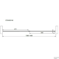 Nisdeur Van Rijn ST04 Aluminium Profiel 6 Mm Helder Glas 140x200 Cm Zwart Frame -Winkel Voor Badkamerdouchebenodigdheden nisdeur van rijn st04 aluminium profiel 6 mm helder glas 140x200 cm zwart frame tech