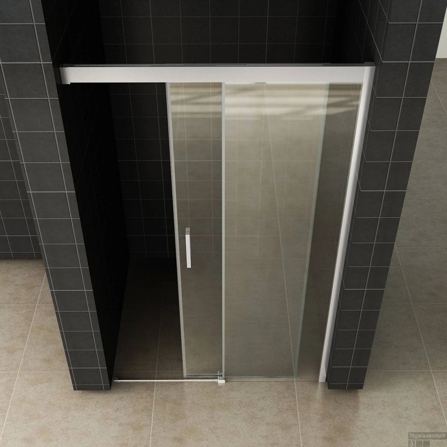 Wiesbaden Douchedeur | Softclose 2.0 | 120x200cm | 8mm Aluminium NANO Coating | Nisdeur - Afbeelding 2