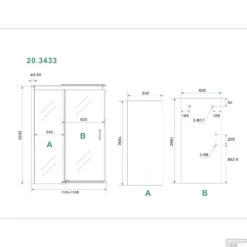 Wiesbaden Douchedeur | Softclose 2.0 | 120x200cm | 8mm Aluminium NANO Coating | Nisdeur -Winkel Voor Badkamerdouchebenodigdheden nisdeur wiesbaden softclose 2.0 douchedeur 120x200 cm 8mm aluminium nano coating tech
