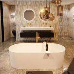 NOBLE Vrijstaand Bad 180x75cm Kleur Talc / Talc 10 NOBLE Vrijstaand Bad 180x75cm Kleur Talc / Talc -Winkel Voor Badkamerdouchebenodigdheden noble 2 00002