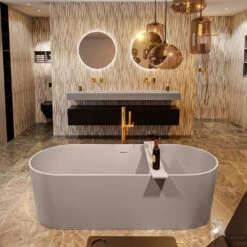 NOBLE Vrijstaand Bad 180x75cm Kleur Smoke / Smoke -Winkel Voor Badkamerdouchebenodigdheden noble 2 00020