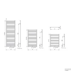 Handdoekradiator Sapho Nevel Recht Middenaansluiting 55.5x104.3 Cm 397W Wit -Winkel Voor Badkamerdouchebenodigdheden nvx610 handdoekradiator sapho nevel recht 55.5x104.3 cm 397w wit 6