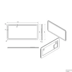 Badkamerspiegel Sapho NYX 100x50 Cm LED-Strips -Winkel Voor Badkamerdouchebenodigdheden ny100 badkamerspiegel sapho nyx 100x50 cm led strips 3