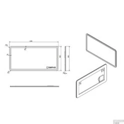 Badkamerspiegel Sapho NYX 120x60 Cm LED-Strips -Winkel Voor Badkamerdouchebenodigdheden ny120 badkamerspiegel sapho nyx 120x60 cm led strips 3