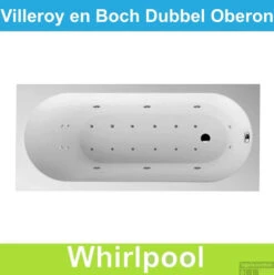 Ligbad Villeroy & Boch Oberon 180x80 Cm Balboa Whirlpool Systeem Dubbel