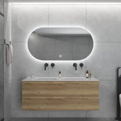 Badkamerspiegel Gliss Orion 70x120cm Horizontaal LED Incl. Verwarming