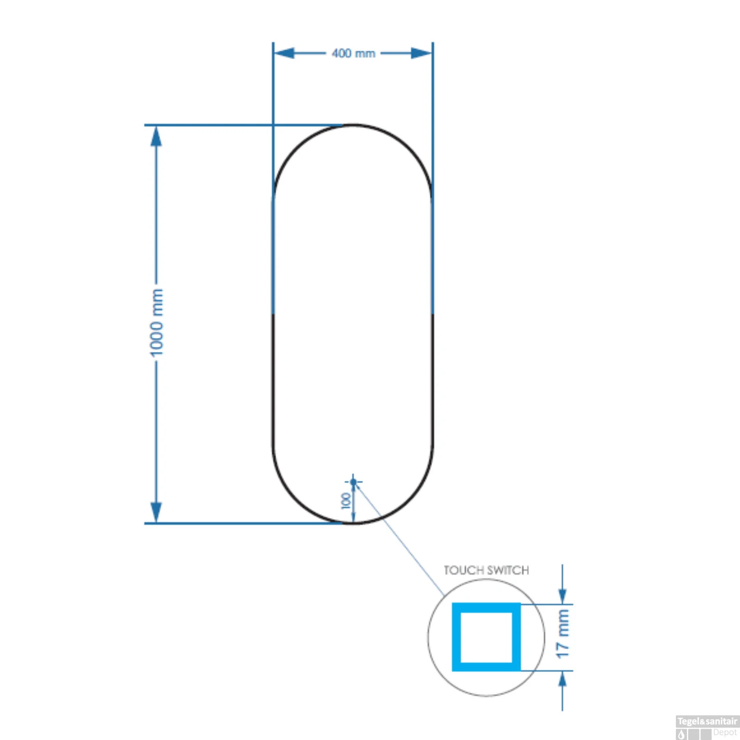 Badkamerspiegel BWS Riono 40x100cm 2X Verticaal LED Incl. Verwarming 3 Badkamerspiegel BWS Riono 40x100cm 2X Verticaal LED Incl. Verwarming - Afbeelding 3