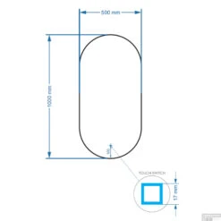 Badkamerspiegel Gliss Orion 50x100cm 2X Verticaal LED Incl. Verwarming -Winkel Voor Badkamerdouchebenodigdheden orion gliss design verticaal set van 2 50x100 1