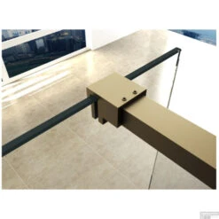 BWS Inloopdouche Pro Line Helder Glas 75x200 Geborsteld Messing Goud Profiel En Stang -Winkel Voor Badkamerdouchebenodigdheden profielset met stabilisatiestang wiesbaden slim 120cm messing goud 2 1 5 1 1 1