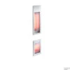 Sunshower Pure Duo Infrarood Inbouwapparaat 20x62x10 Cm En 20x32x10 Cm Met Kuitbrander Aluminium