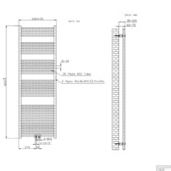 Radiator Boss & Wessing Saniro 60x180cm Middenaansluiting Wit -Winkel Voor Badkamerdouchebenodigdheden radiator boss wessing saniro 60x180cm middenaansluiting wit tec