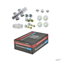 Radiator Onderblok Wiesbaden Recht Chroom (Voor Midden Aansluiting)