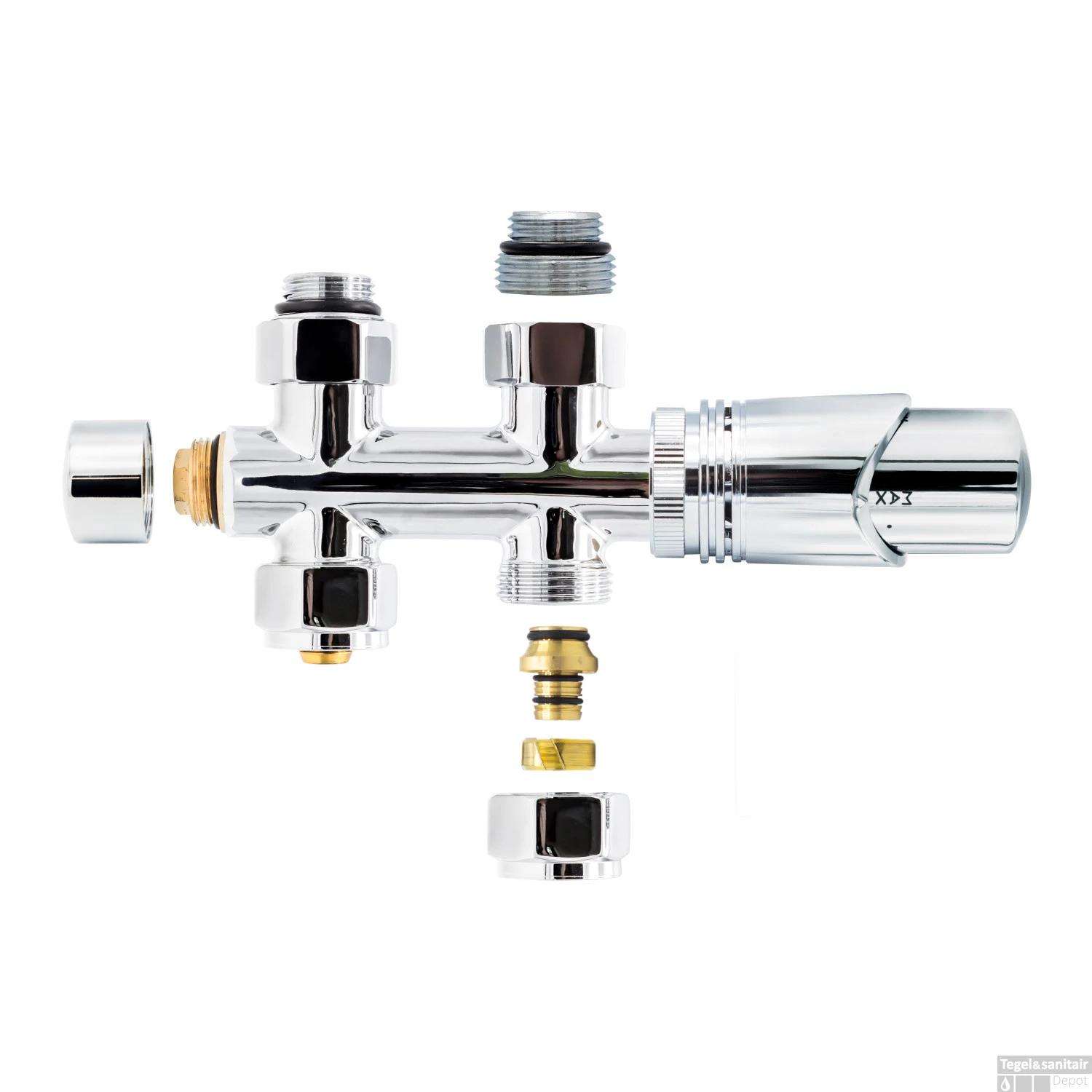 Radiatorkraan Onderblok Boss & Wessing Recht Chroom 1 Radiatorkraan Onderblok Boss & Wessing Recht Chroom