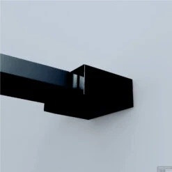Vierkante Stabilisatiestang 120 Cm Mat Zwart (complete Set) -Winkel Voor Badkamerdouchebenodigdheden rechte muurkoppeling tbv stabilisatiestang smal 1 2 1