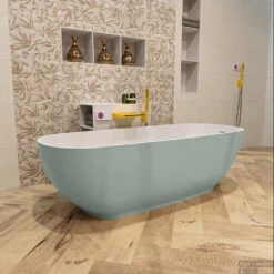 ROCK Vrijstaand Bad 170x70cm Kleur Greey / Talc 14 ROCK Vrijstaand Bad 170x70cm Kleur Greey / Talc -Winkel Voor Badkamerdouchebenodigdheden rock 3 00005