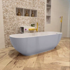 ROCK Vrijstaand Bad 170x70cm Kleur Cale / Talc -Winkel Voor Badkamerdouchebenodigdheden rock 3 00008