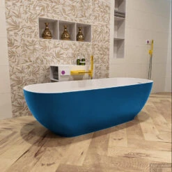 ROCK Vrijstaand Bad 170x70cm Kleur Jeans / Talc 14 ROCK Vrijstaand Bad 170x70cm Kleur Jeans / Talc -Winkel Voor Badkamerdouchebenodigdheden rock 3 00013