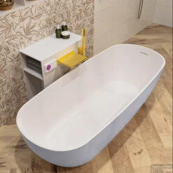 ROCK Vrijstaand Bad 170x70cm Kleur Cale / Talc -Winkel Voor Badkamerdouchebenodigdheden rock 5 00008