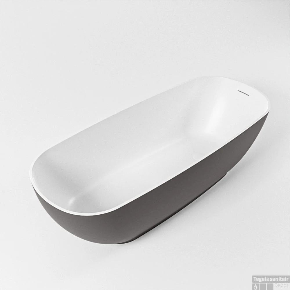 ROCK Vrijstaand Bad 170x70cm Kleur Dark Grey / Talc 1 ROCK Vrijstaand Bad 170x70cm Kleur Dark Grey / Talc
