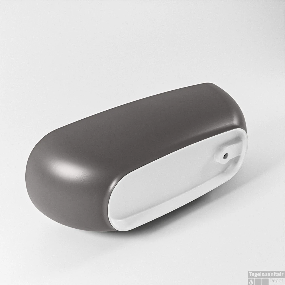 ROCK Vrijstaand Bad 170x70cm Kleur Dark Grey / Talc 8 ROCK Vrijstaand Bad 170x70cm Kleur Dark Grey / Talc - Afbeelding 8