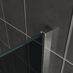 BWS Inloopdouche Pro Line Rookglas 80x200 8mm Nano Coating RVS Profiel En Stang -Winkel Voor Badkamerdouchebenodigdheden rookglas geb. staal muurprofiel 4