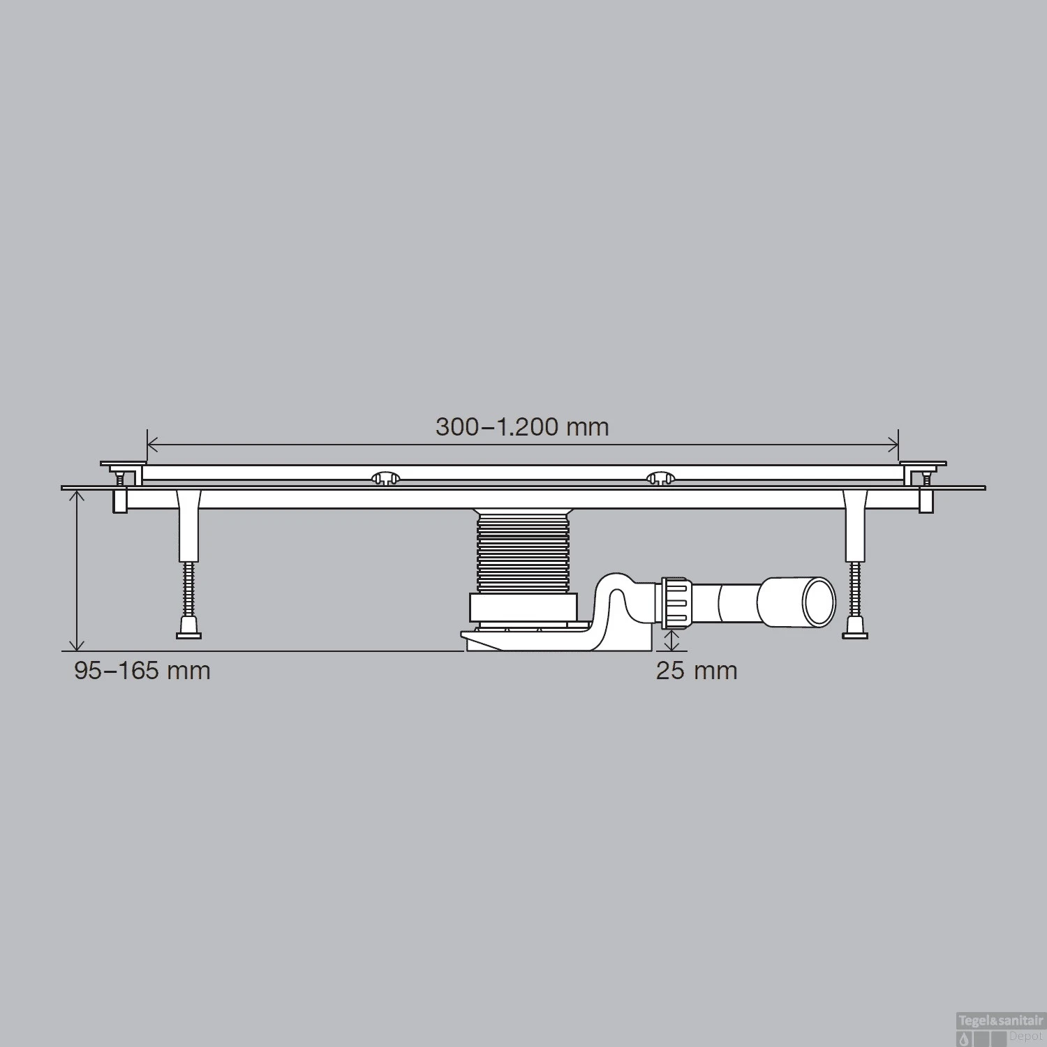 Rooster Viega Advantix Vario Insteekrooster RVS Geborsteld 30 Cm SR-1 Inkortbaar 4 Rooster Viega Advantix Vario Insteekrooster RVS Geborsteld 30 Cm SR-1 Inkortbaar - Afbeelding 4