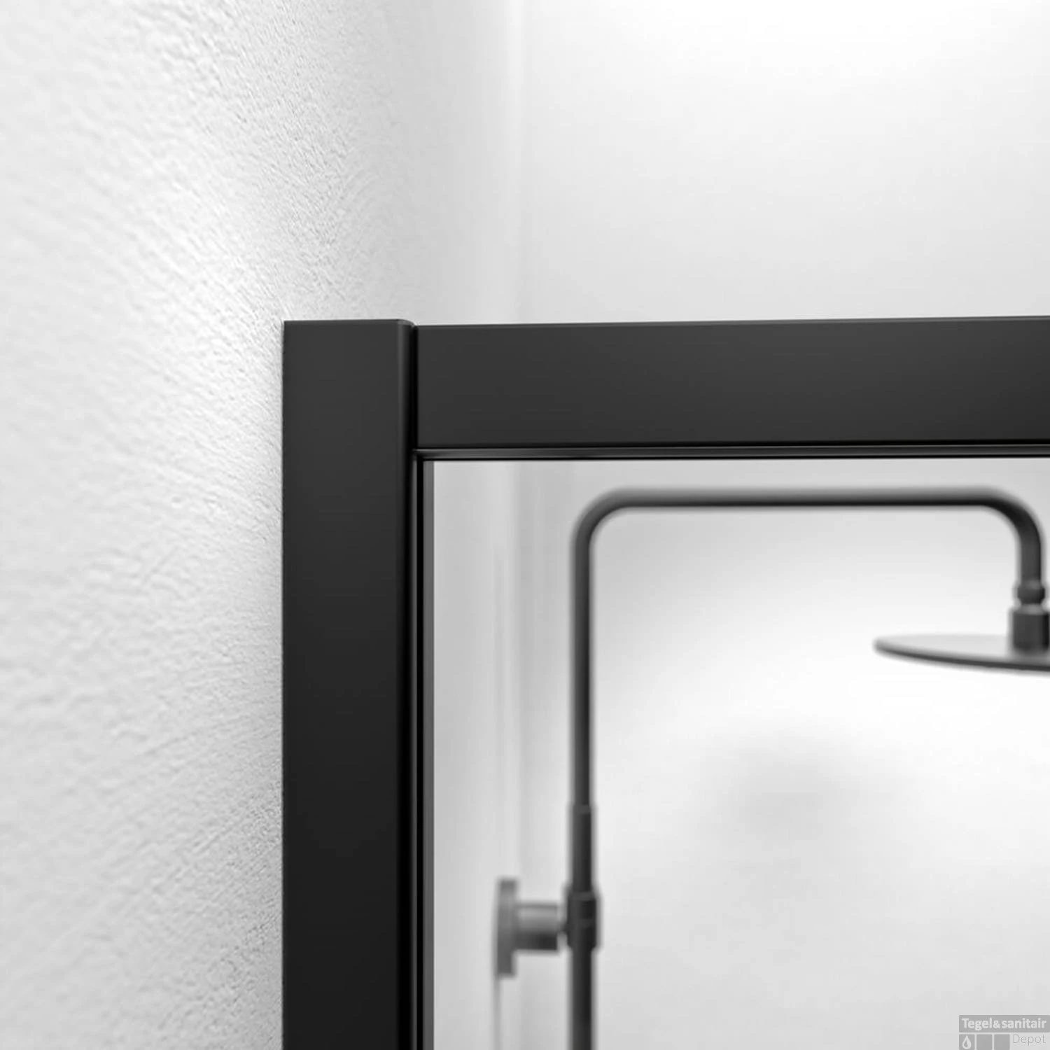 Sealskin Contour Schuifdeur Voor Nis 120x200 Cm 6mm Helderglas Mat Zwart 2 Sealskin Contour Schuifdeur Voor Nis 120x200 Cm 6mm Helderglas Mat Zwart - Afbeelding 2