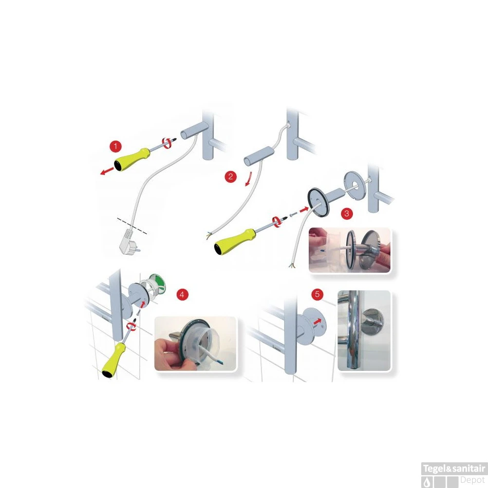Smedbo Montagepakket Voor Verborgen Aansluiting Op Radiator 8x8.5x8.5 Cm RVS Mat Zwart - Afbeelding 2