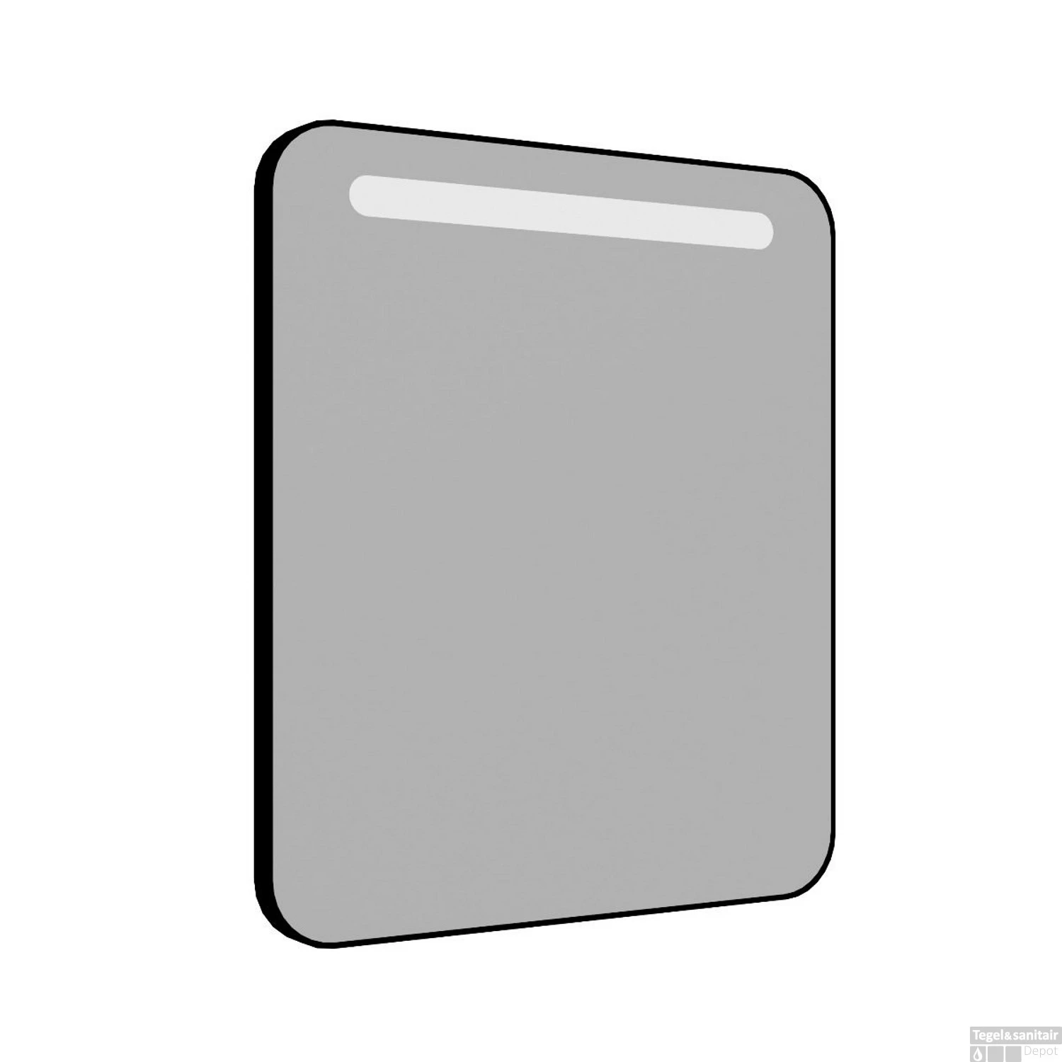 Spiegel Allibert Retro Met LED 60 Cm Mat Zwart