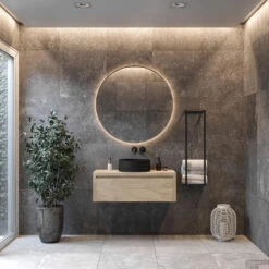 Spiegel Boss & Wessing Star Rond Met LED 60 Cm Koper Roze -Winkel Voor Badkamerdouchebenodigdheden spiegel boss wessing star rond met led 60 cm rose goud sfeer2