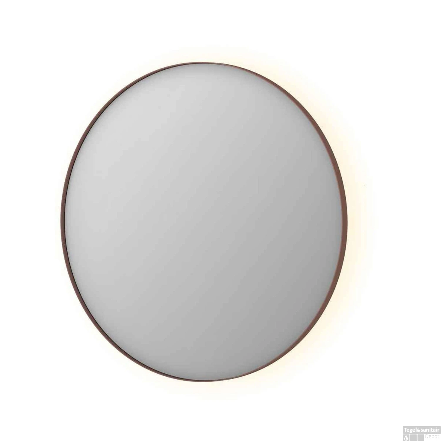 Spiegel Ink SP17 Rond Colour Changing LED Rondom 100 X 4 X 100 Cm Dimbaar In Aluminium Kader Geborsteld Koper 1 Spiegel Ink SP17 Rond Colour Changing LED Rondom 100 X 4 X 100 Cm Dimbaar In Aluminium Kader Geborsteld Koper