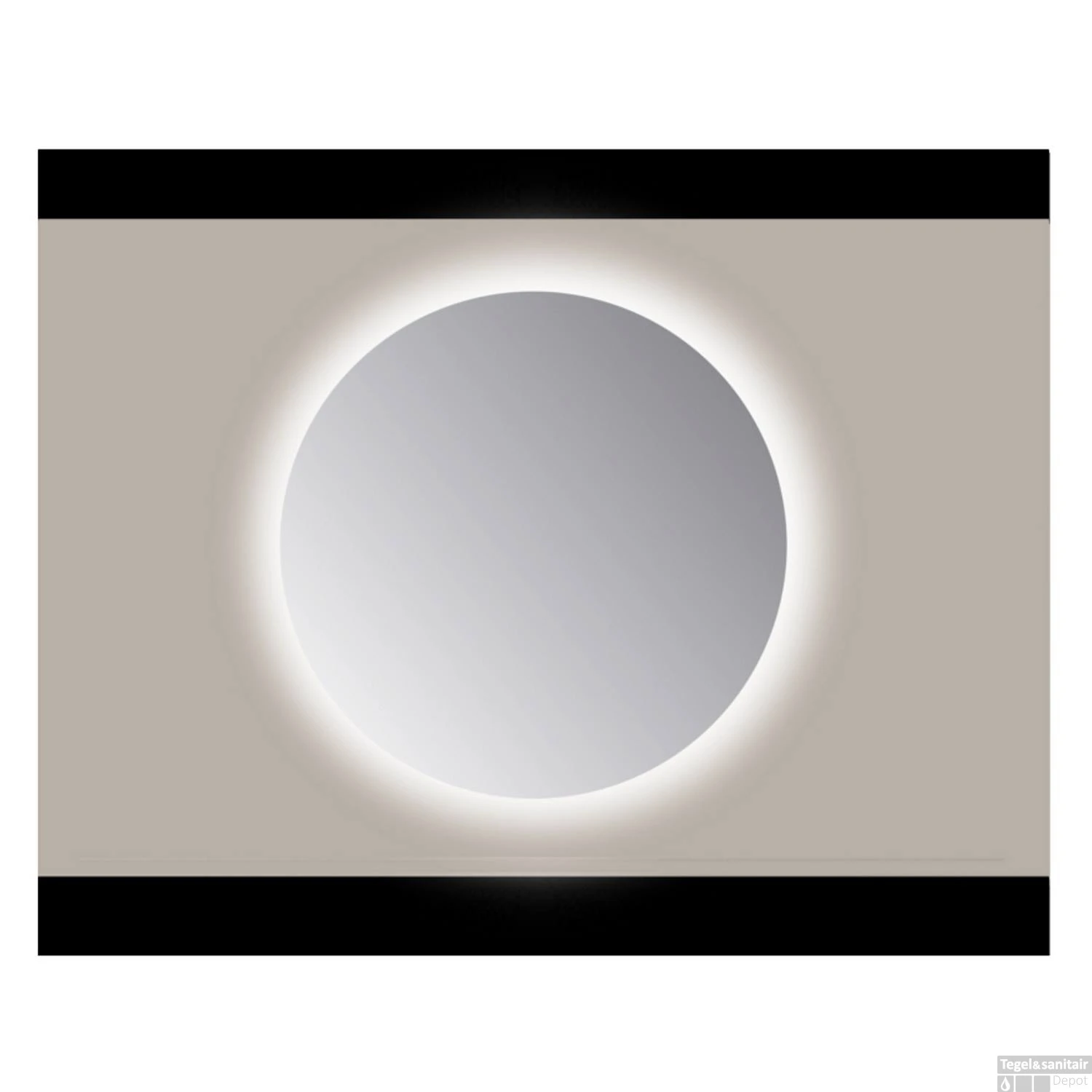 Spiegel Rond Sanicare Q 90 Cm Ambi Cold White LED PP Geslepen (Met Sensor)