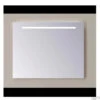 Spiegel Sanicare Q-Mirrors 70x60 Cm PP-Geslepen Vierkant Met Boven & Onder Gezandstraalde Strook LED Cold White Incl. Ophangmateriaal Zonder Schakelaar