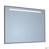 Spiegel Sanicare Q-Mirrors 70x70 Cm Vierkant Met Aan De Bovenkant LED Cold White, Omlijsting Aluminium Incl. Ophangmateriaal