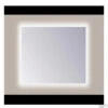 Spiegel Sanicare Q-Mirrors 80x60 Cm PP-Geslepen Vierkant Met Rondom LED Warm White Incl. Ophangmateriaal Zonder Schakelaar