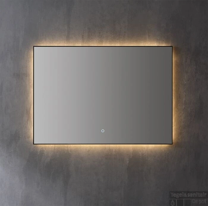Spiegel Sanilux Decor Met Indirecte LED Verlichting 80x70 Cm Mat Zwart 3 Spiegel Sanilux Decor Met Indirecte LED Verlichting 80x70 Cm Mat Zwart - Afbeelding 3
