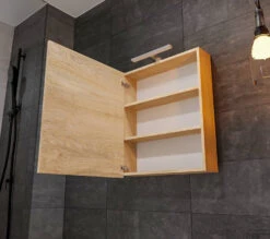 Spiegelkast Boss & Wessing Cube 60x70x16 Cm 1 Deur Washed Oak -Winkel Voor Badkamerdouchebenodigdheden spiegelkast boss wessing cube 60x70x16 cm 1 deur washed oak bws60wo1 00348 4