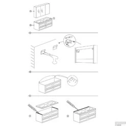 Spiegelkast Differnz Reno 120cm Eiken -Winkel Voor Badkamerdouchebenodigdheden spiegelkast differnz reno 120cm eiken detail