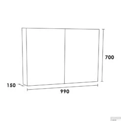 Spiegelkast Dual Exclusive Line 100cm Legno Viola 5 Spiegelkast Dual Exclusive Line 100cm Legno Viola -Winkel Voor Badkamerdouchebenodigdheden spiegelkast dual exclusive line 100cm tech 3
