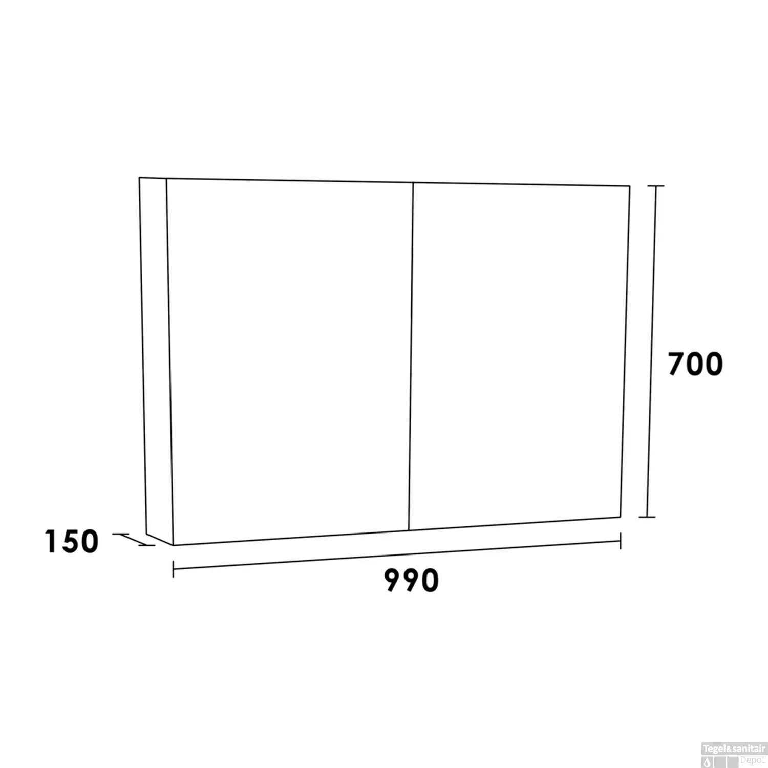 Spiegelkast Dual Exclusive Line 100cm Legno Viola 3 Spiegelkast Dual Exclusive Line 100cm Legno Viola - Afbeelding 3
